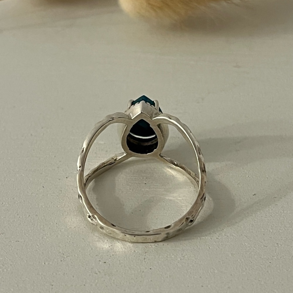 New 925 Solid Sterling Silver Emerald Gemstone Ri… - image 4